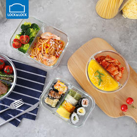 乐扣乐扣（LOCK&LOCK）耐热玻璃分隔保鲜盒单品LLG