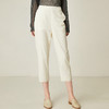 famecoco范可儿通勤裤子女新款宽松直筒长裤白色休闲裤F193GA027 商品缩略图0