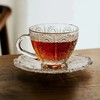 新款北欧ins网红咖啡馆复古浮雕咖啡杯碟单品拿铁杯玻璃茶杯套装 商品缩略图2