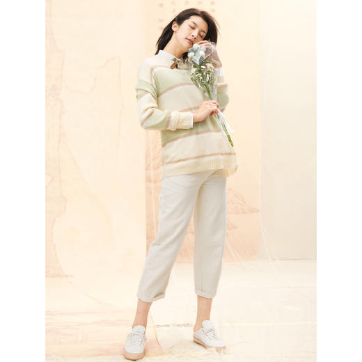 famecoco范可儿女士毛衣春季内搭羊毛针织衫上衣F195DB139 商品图1