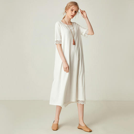 famecoco范可儿轻熟风连衣裙夏季宽松显瘦气质中长裙F193FA061 商品图2