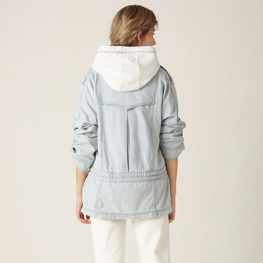 famecoco范可儿牛仔外套秋装机车风收腰百搭F201AB003 商品图1