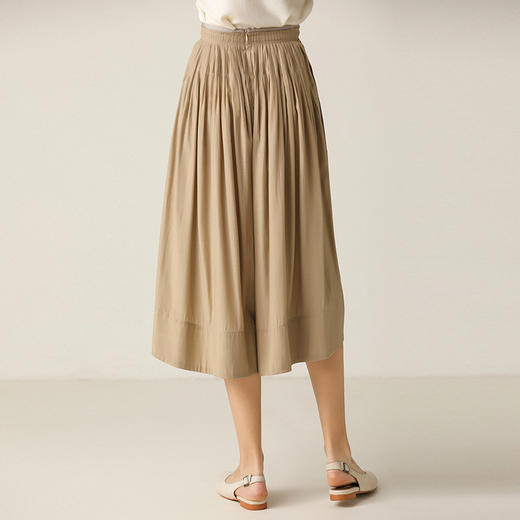 famecoco范可儿裤子女夏宽松直筒褶皱薄款五分裤阔腿裤F203GA009 商品图1