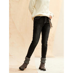 Famecoco范可儿修身牛仔裤显瘦铅笔裤F198GA023