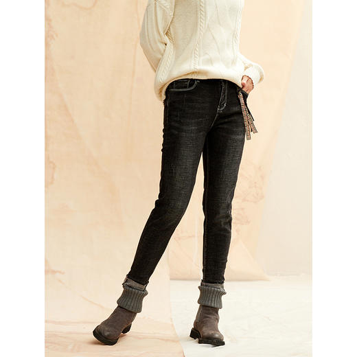 Famecoco范可儿修身牛仔裤显瘦铅笔裤F198GA023 商品图0