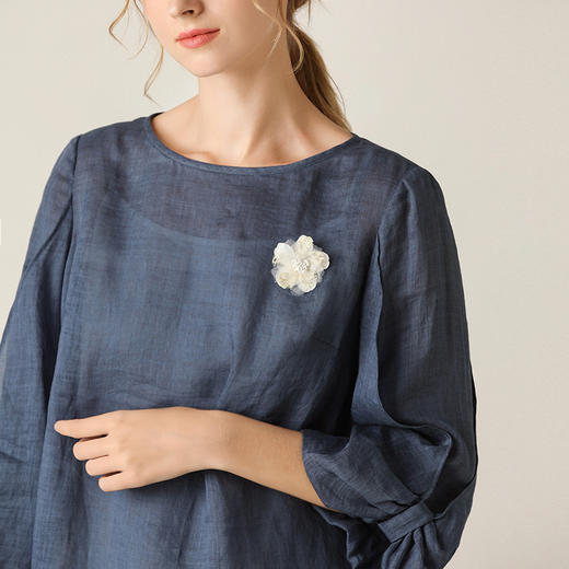 famecoco范可儿衬衫夏季设计感小众百搭薄款衬衫女F203BD022 商品图2