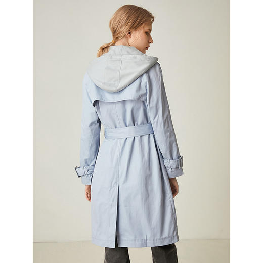 famecoco范可儿风衣假两件收腰中长款外套F181AA013 商品图1