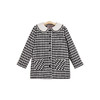 littletime童装千鸟格毛呢大衣 2022冬新款中长款黑白加厚外套 商品缩略图3