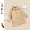 littletime童装女童2020秋冬新款加厚外套简约可爱儿童中长款风衣 商品缩略图0