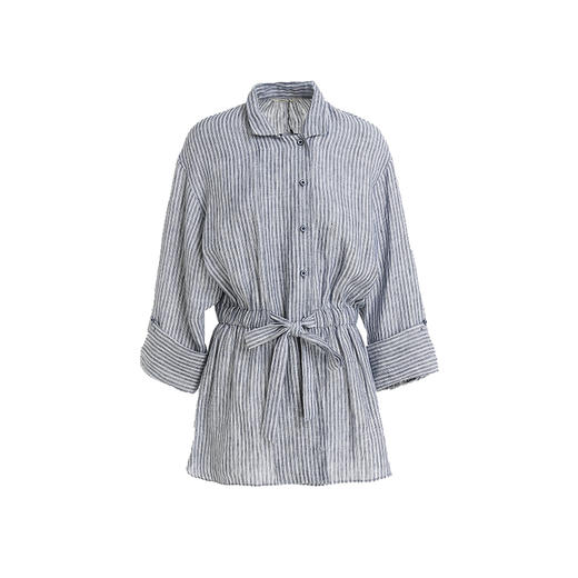 famecoco范可儿衬衫开衫慵懒中长款棉质开衫F203AB002 商品图4