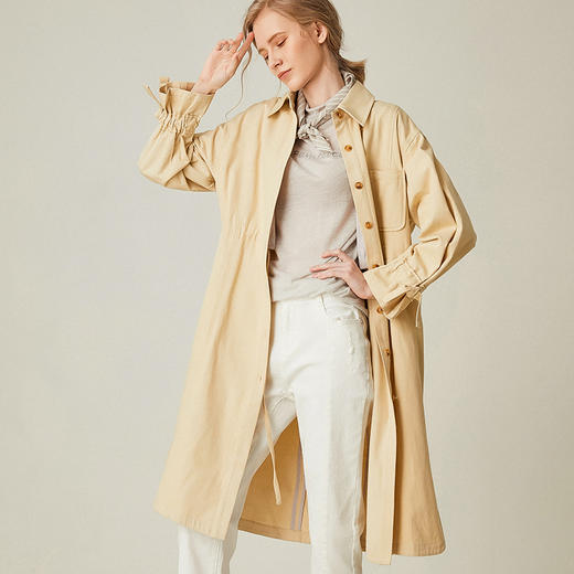 famecoco范可儿风衣中长款外套F191AA014 商品图0