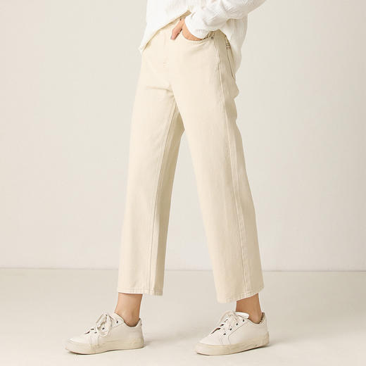 famecoco范可儿休闲裤女士秋装新款宽松直筒显瘦长裤子F201GA032 商品图2