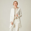 famecoco范可儿西装外套修身棉麻中长款开衫F191AB007 商品缩略图0