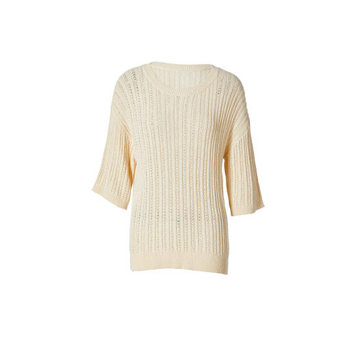 famecoco范可儿针织衫女2021年春季圆领内搭套头上衣F191DB005 商品图4