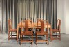 红桥红  家具严选  缅甸花梨（大果紫檀）  【156 四抽屉 马蹄腿 餐桌 七件套】 商品缩略图0