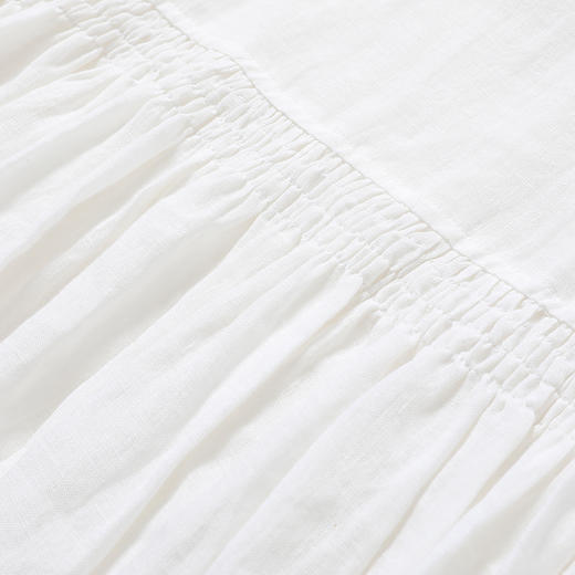 famecoco范可儿棉麻娃娃裙女夏季宽松遮腹高腰亚麻a字裙F193FA015 商品图3