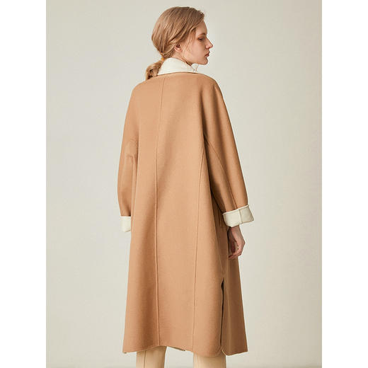 Famecoco范可儿双面呢大衣加厚中长款外套F198AC003 商品图1