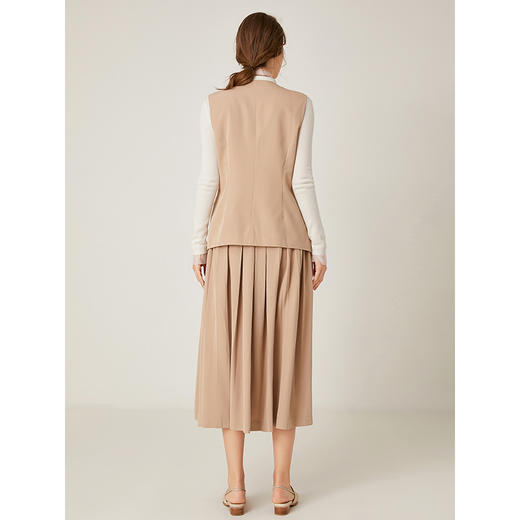 Famecoco范可儿套装气质洋气两件套马甲外套半身裙F195EA001 商品图1