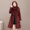 YWE  21L135时尚中长款气质仿貂绒外套 商品缩略图3