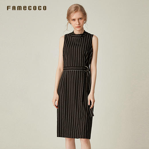 famecoco范可儿气质连衣裙春斗篷两件套时尚通勤套装裙F191EA011 商品图2