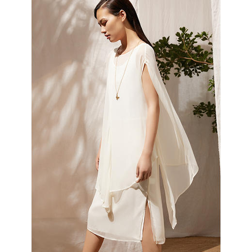 Famecoco范可儿连衣裙桑蚕丝气质超仙长裙F203FA021 商品图2