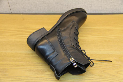 豪行冬季新款29429755马丁靴女皮鞋加绒方跟短靴百搭冬靴棉鞋正品 商品图3