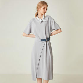 famecoco范可儿气质连衣裙女夏季轻熟风收腰显瘦中长裙F193FA029