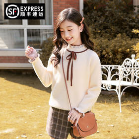 【女童水貂绒韩版宽松毛衣】不起球超软毛衣加厚毛衣2020秋冬新款外穿