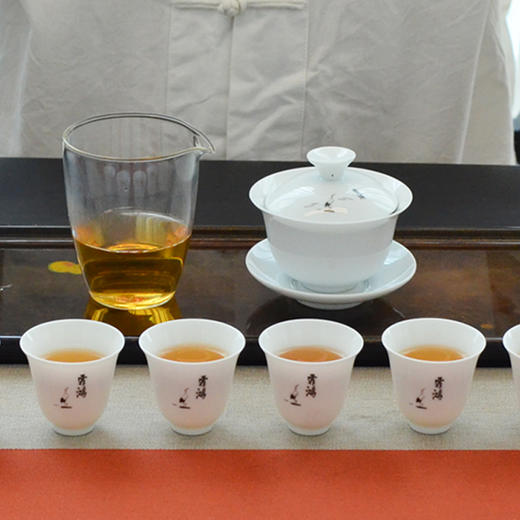 霏鸿 茶具套装白瓷功夫茶具 品茗杯公道杯三才盖碗120ml 商品图4