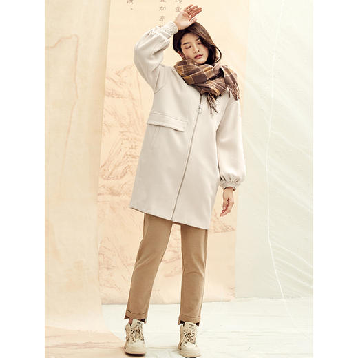 Famecoco范可儿百搭毛呢外套F188AC022 商品图3