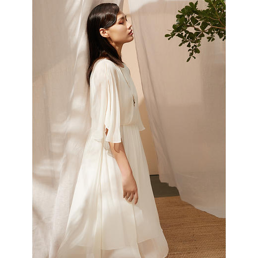 Famecoco范可儿连衣裙松紧腰飘逸超仙气质长裙连衣裙F203FA018 商品图2