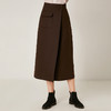 Famecoco范可儿毛呢半身裙秋冬女中长款百搭包臀裙裙子F198HB101 商品缩略图0