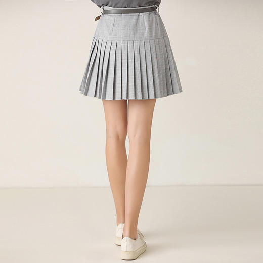 Famecoco范可儿百褶裙百搭高腰半身裙短裙F201HA009 商品图1