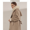 Famecoco范可儿毛呢外套中长款时尚狐狸毛领大衣F188AC001 商品缩略图2