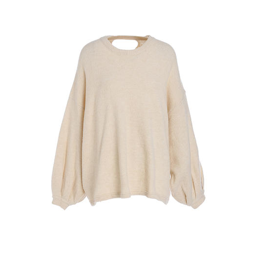 famecoco范可儿设计感慵懒风套头毛衣水滴袖针织衫F191DB128 商品图4