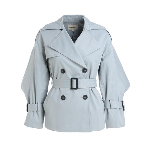 Famecoco范可儿风衣外套优雅收腰显瘦短款风衣F201AB001 商品图4