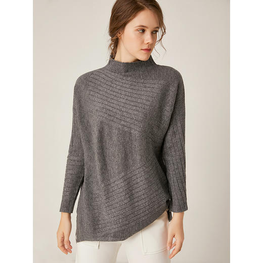 Famecoco范可儿针织衫宽松中高领套头羊毛衫F198DB012 商品图2