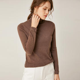 Famecoco范可儿高领毛衣百搭打底针织衫F198DB007