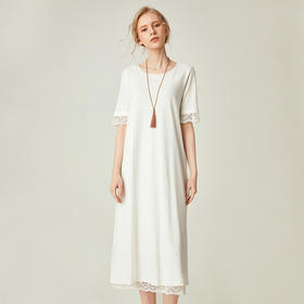 famecoco范可儿轻熟风连衣裙夏季宽松显瘦气质中长裙F193FA061