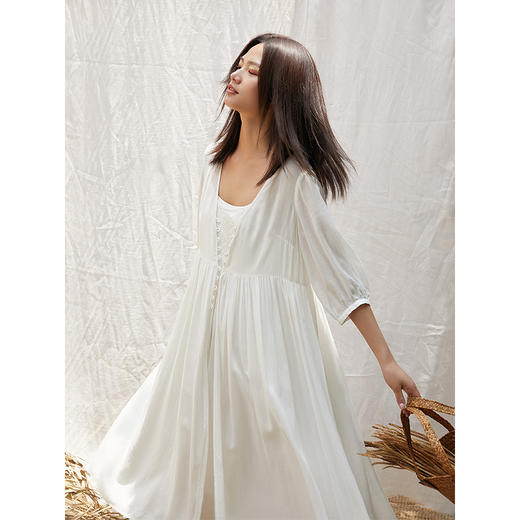 famecoco范可儿连衣裙法式复古气质两件套套装裙女F203EA001 商品图0