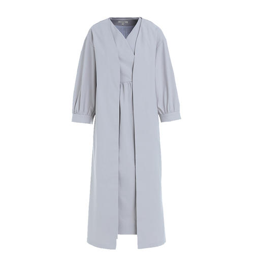 famecoco范可儿赫本风复古连衣裙两件套气质收腰套装F195EA004 商品图4