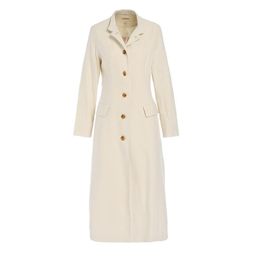 famecoco范可儿风衣外套2020春英伦文艺长外套开衫女F191AB013 商品图4