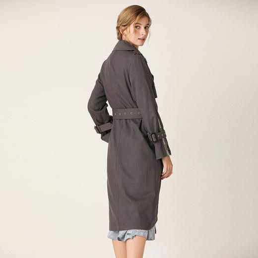 Famecoco范可儿风衣女收腰显瘦中长款外套女F201AA009 商品图1