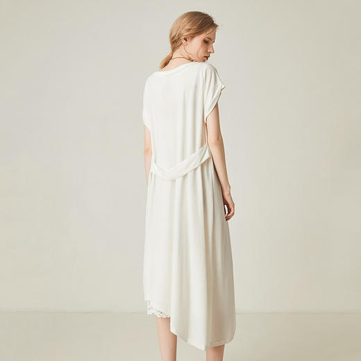 famecoco范可儿针织不规则连衣裙女夏季新款宽松中长裙F193FA023 商品图1