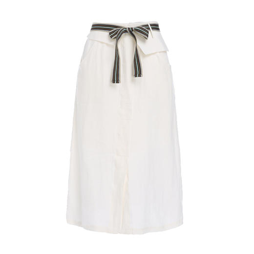 famecoco范可儿半身裙夏季通勤复古风A字裙大摆半身裙F193HA024 商品图4