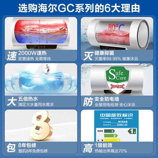 海尔（Haier）电热水器EC6001-GC 商品图2