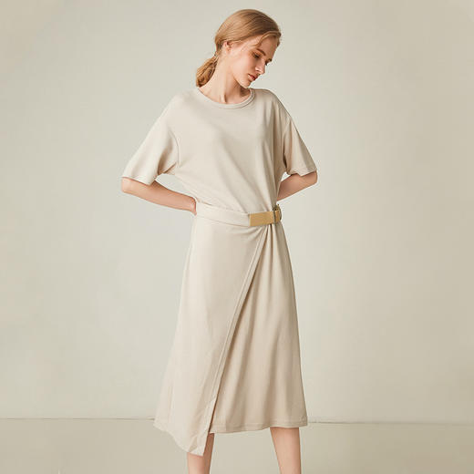 famecoco范可儿气质连衣裙女夏季轻熟风收腰显瘦中长裙F193FA029 商品图3