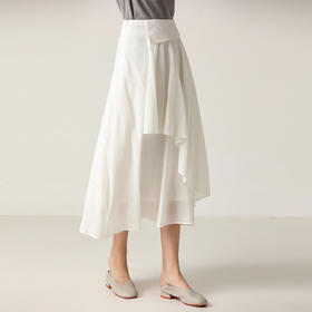 Famecoco范可儿半身裙百搭中长款高腰裙子F203HA003