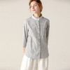 famecoco范可儿条纹衬衫女文艺半袖上衣女设计感小众 商品缩略图2
