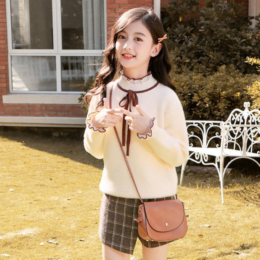 【女童水貂绒韩版宽松毛衣】不起球超软毛衣加厚毛衣2020秋冬新款外穿 商品图2